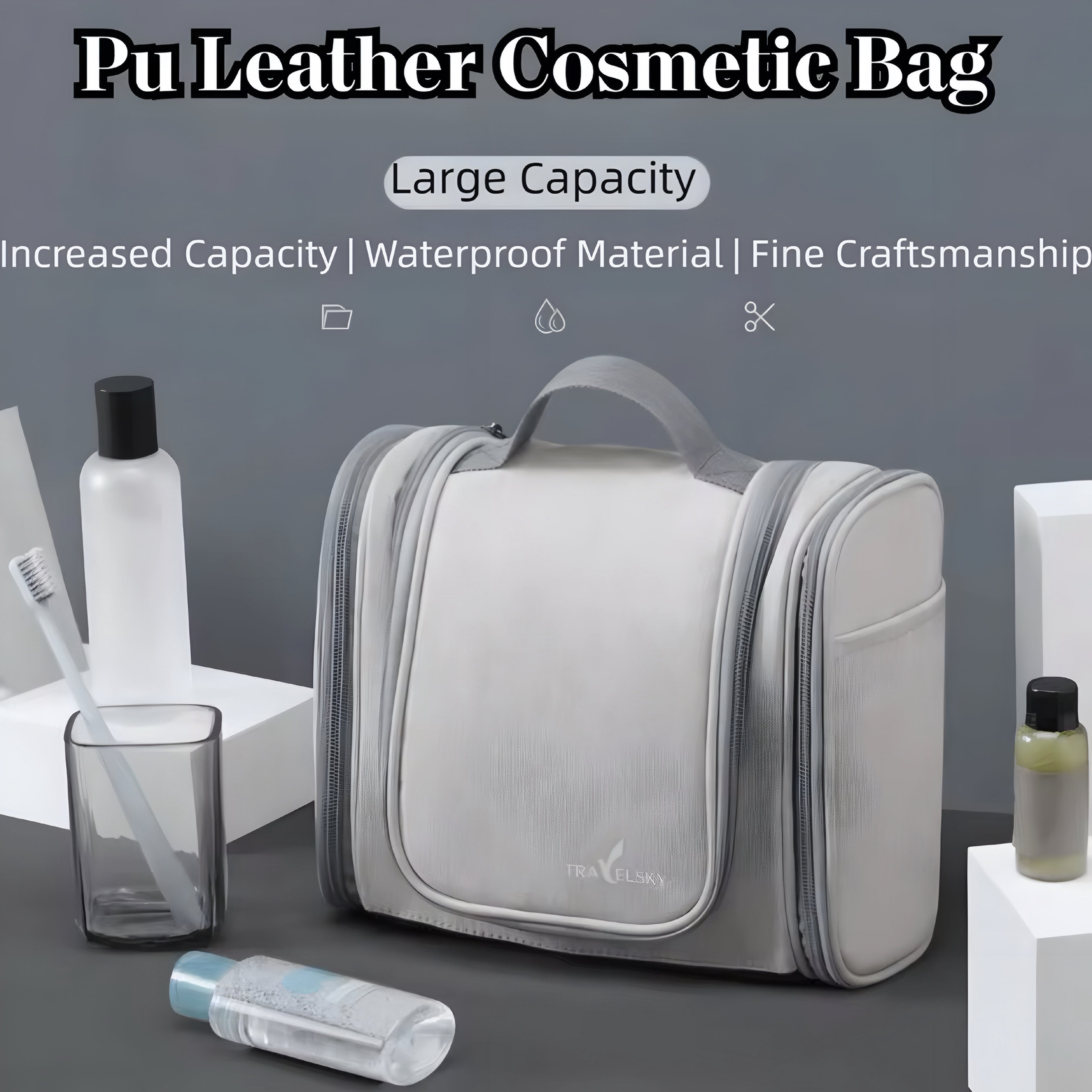 Beauty Case Impermeabile da Donna – Pieghevole, Appeso e Capiente