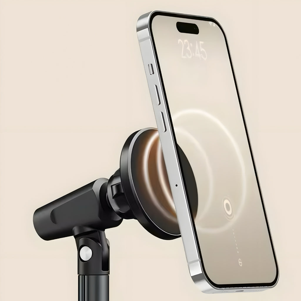 Supporto Magnetico in Alluminio per Smartphone – Regolabile e Elegante