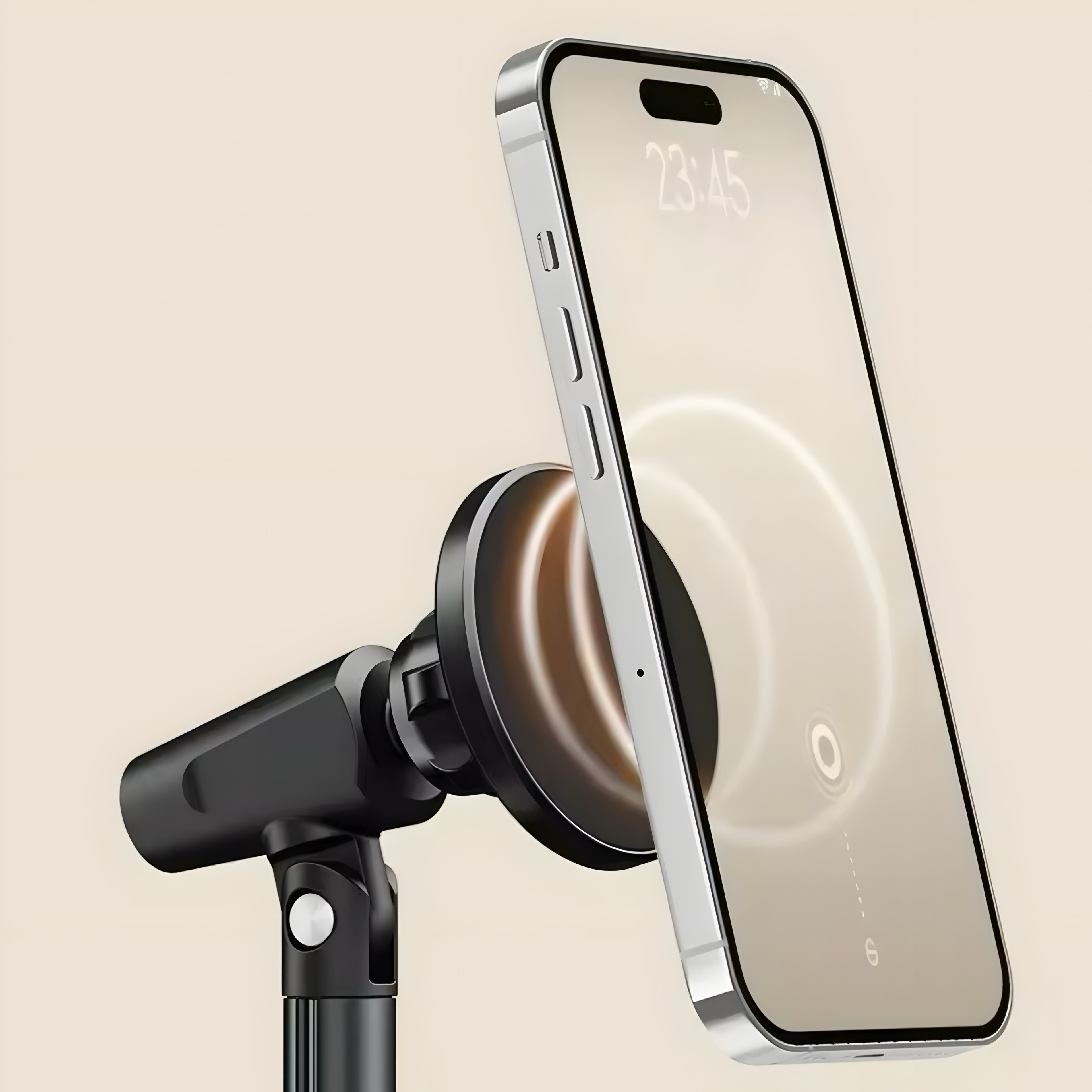 Supporto Magnetico in Alluminio per Smartphone – Regolabile e Elegante