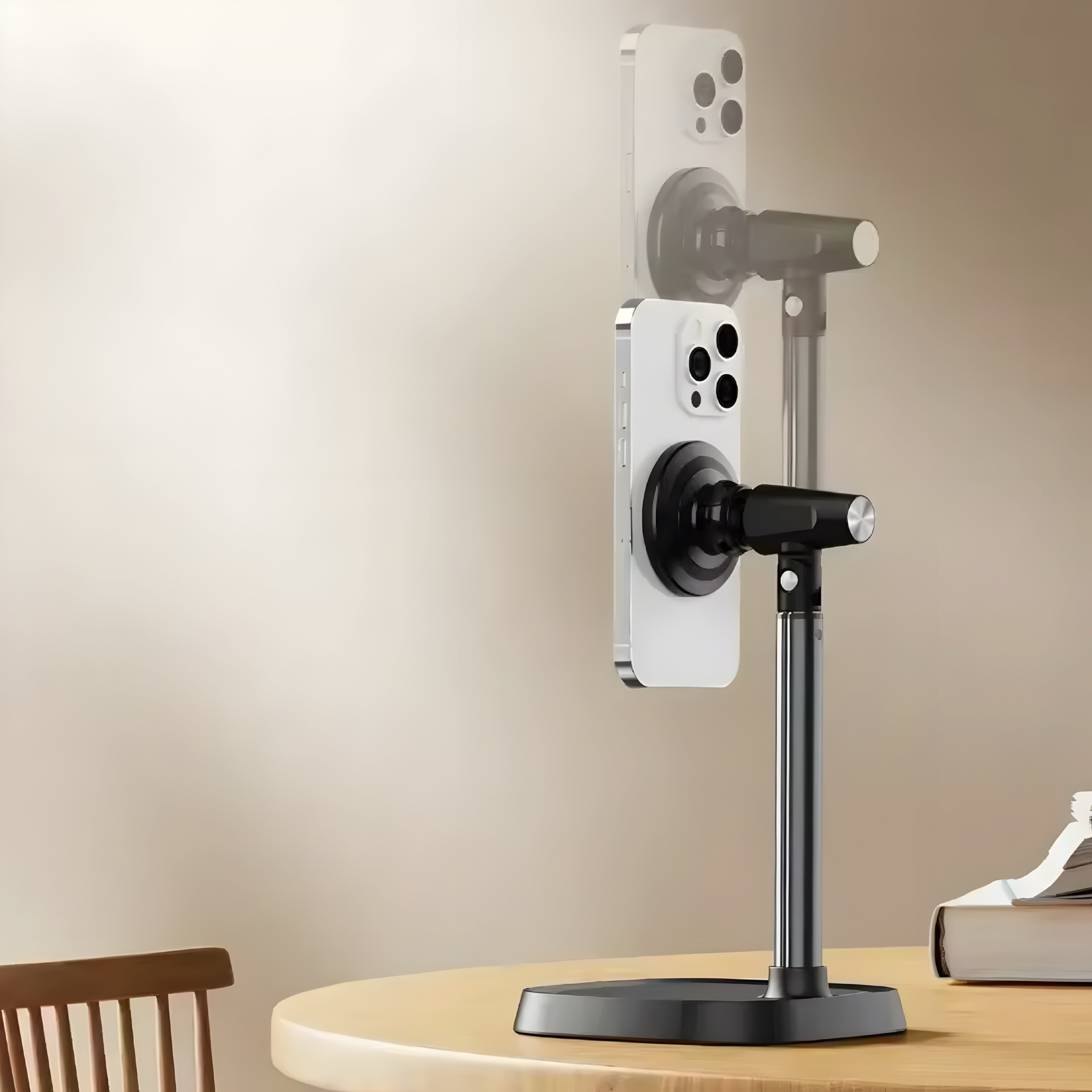 Supporto Magnetico in Alluminio per Smartphone – Regolabile e Elegante