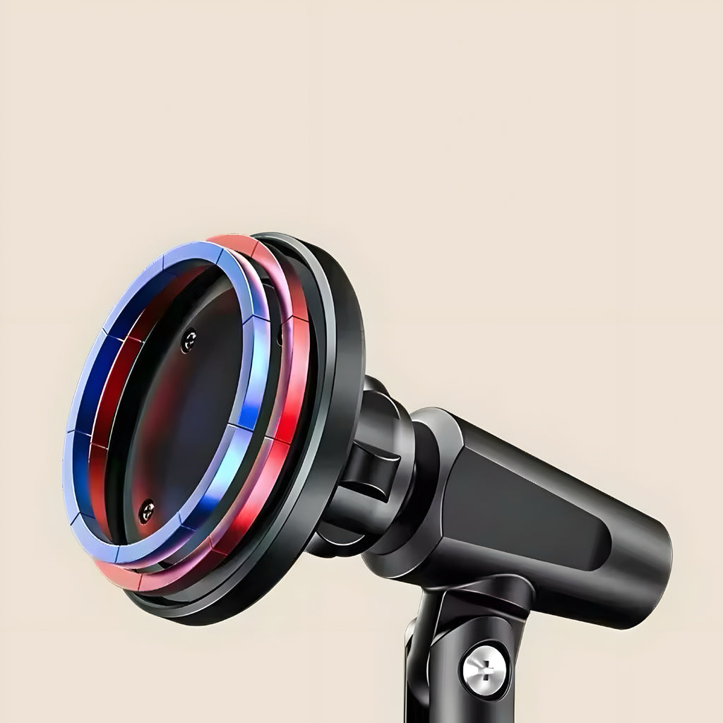 Supporto Magnetico in Alluminio per Smartphone – Regolabile e Elegante