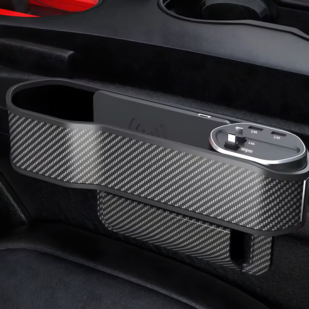 Organizer per Spazio tra Sedile e Console – Ordine e Ricarica in Auto